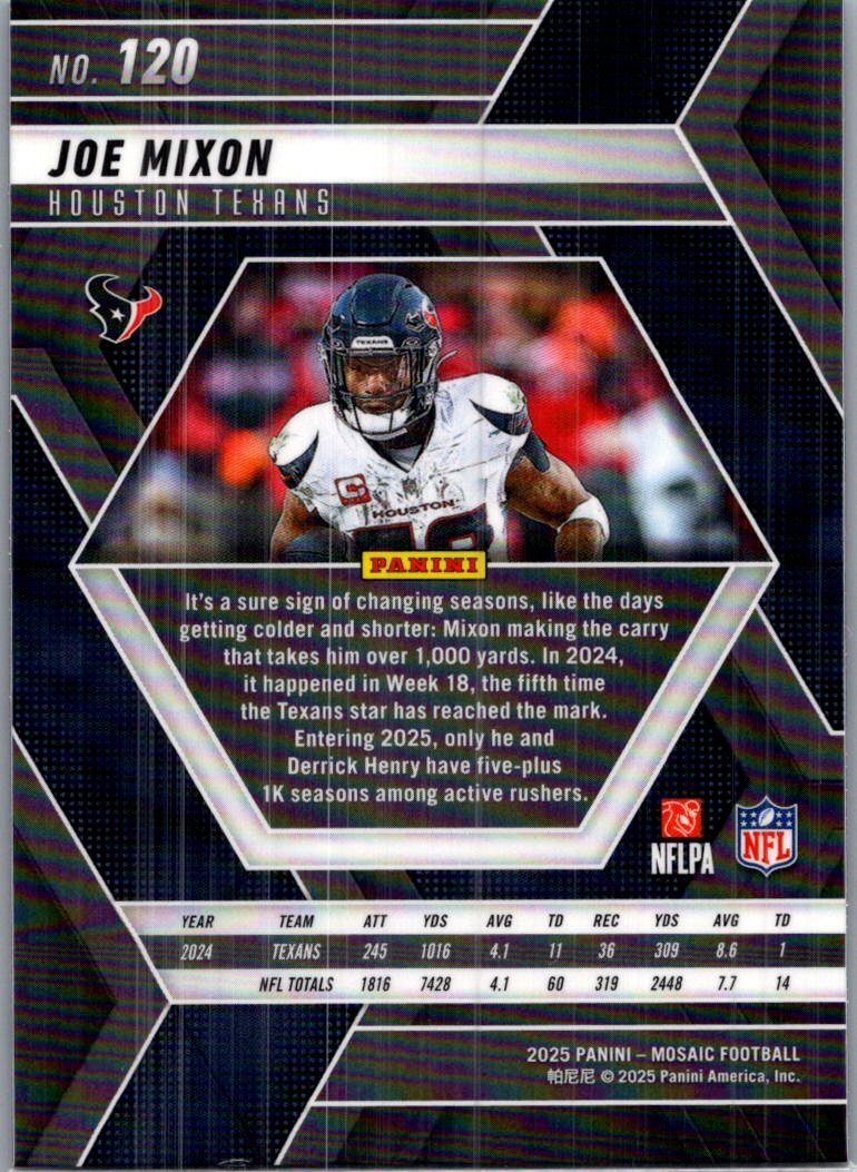 2025 Panini Mosaic Football Joe Mixon #120