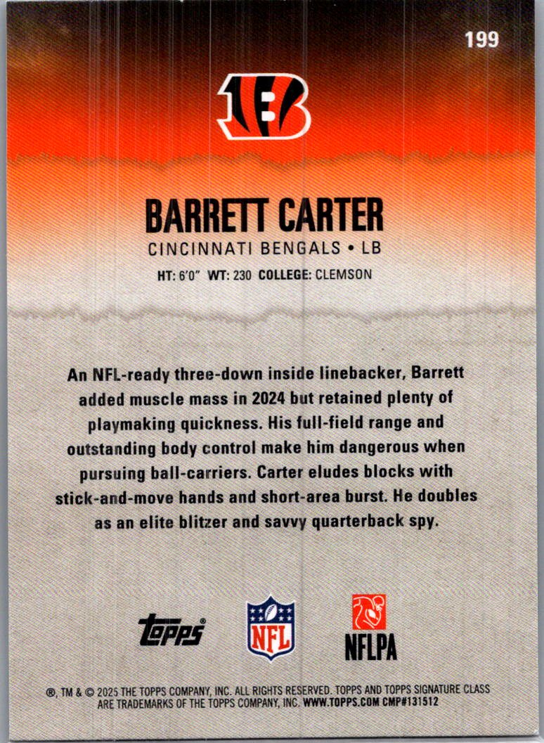 2025 Topps Composite Barrett Carter #199 Red & Black RC