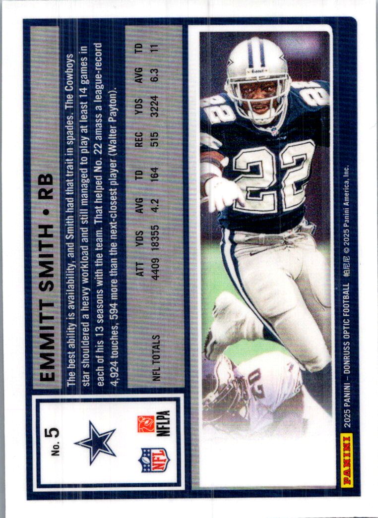 2025 Donruss Optic Emmitt Smith #5