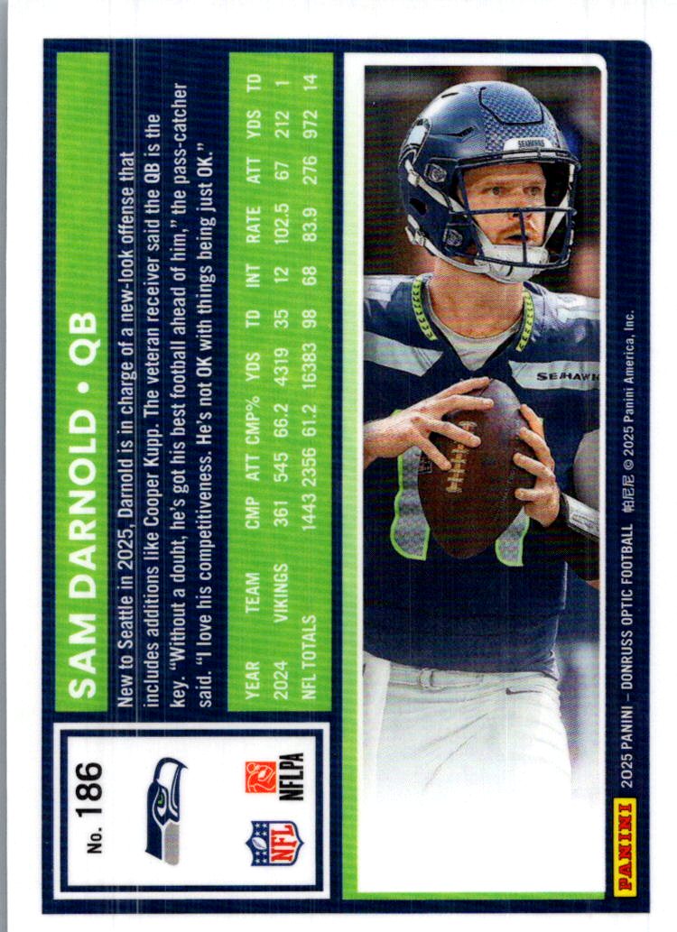 2025 Panini Donruss Optic Football Sam Darnold #186