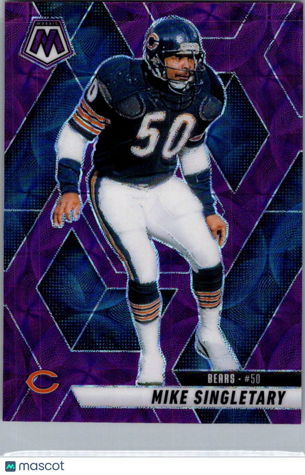 2025 Panini Mosaic Football Mike Singletary #153 Purple Scope