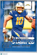 2022 Panini Prestige Time Stamped Justin Herbert #TS-6