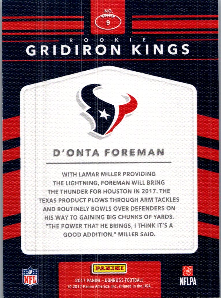 2017 Donruss Gridiron Kings D'Onta Foreman #9