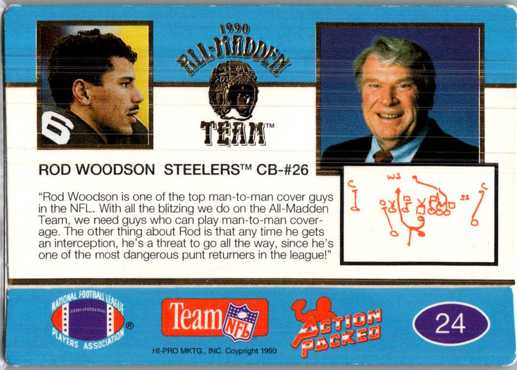 1990 Action Packed All-Madden Team Rod Woodson #24