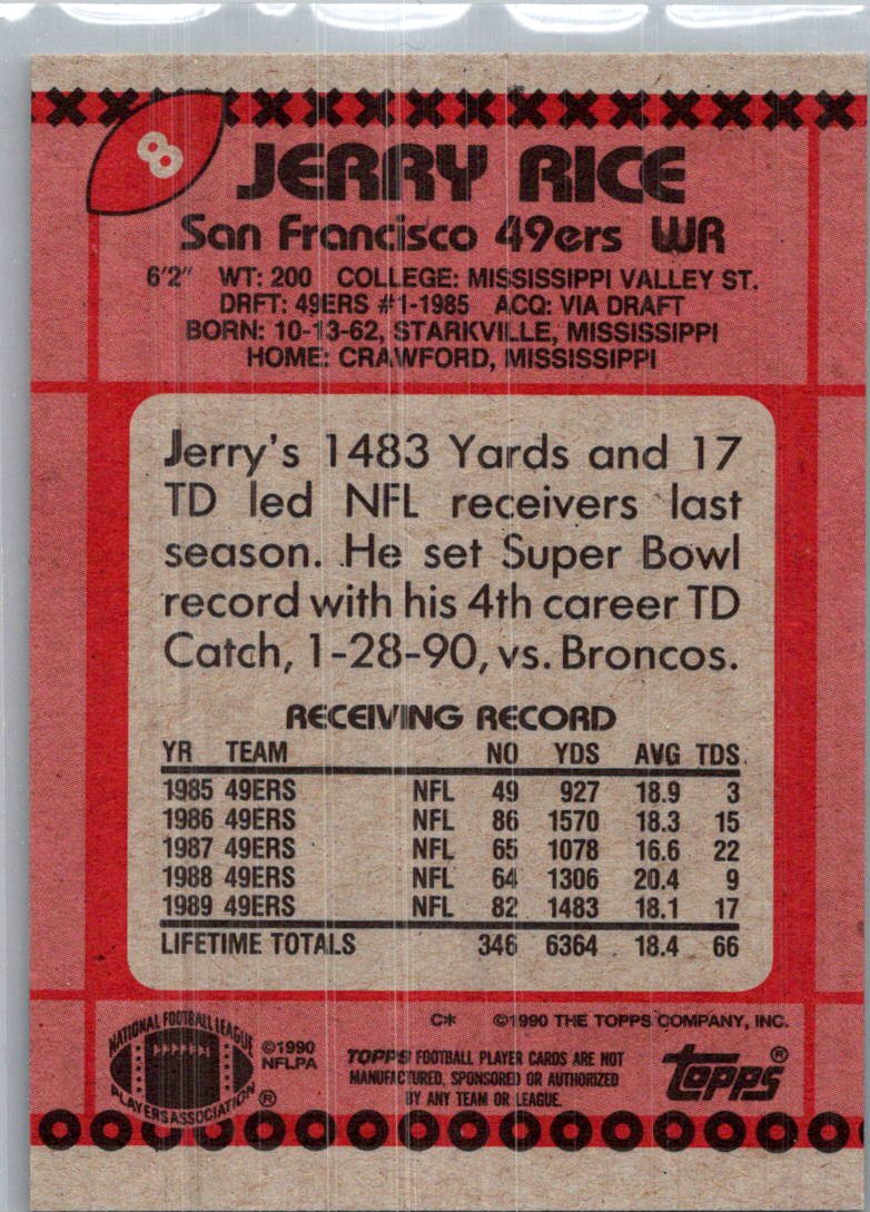 1990 Topps Jerry Rice #8