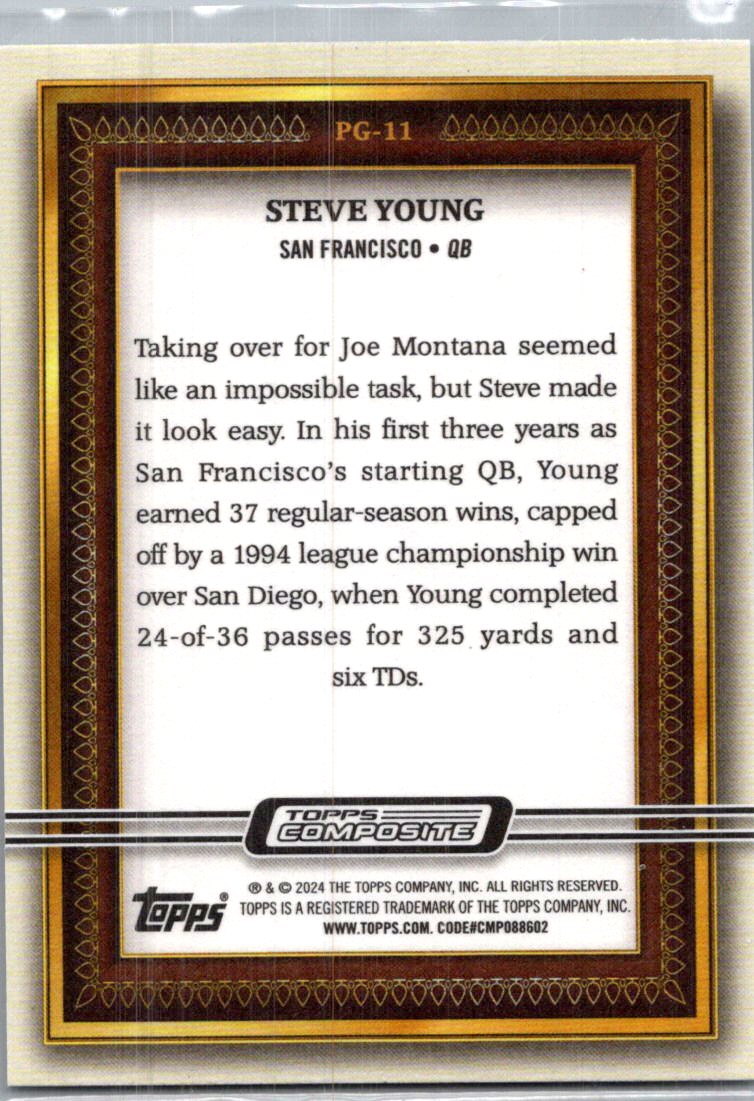 2024 Topps Composite Topps Gallery Steve Young #PG-11