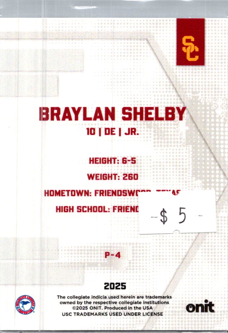 2025 ONIT USC Braylan Shelby #P-4 Teal Mini Circles