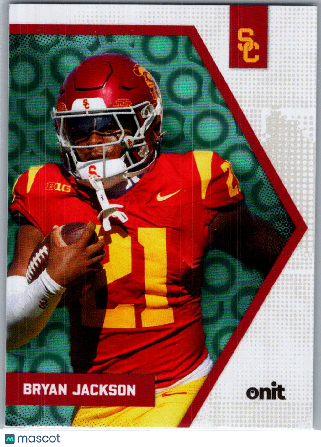 2025 ONIT USC Football Bryan Jackson #P-2 Teal Mini Circles