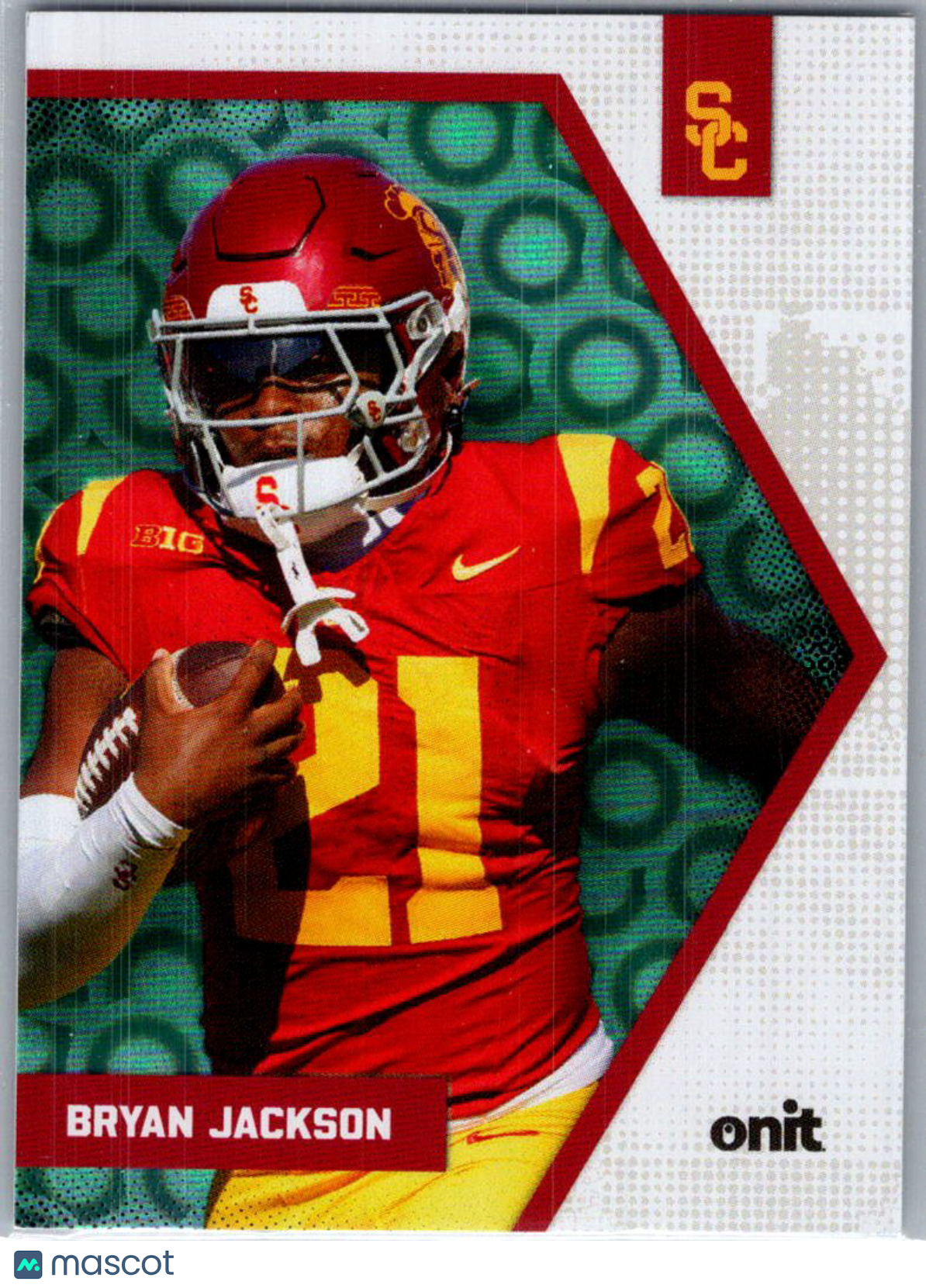 2025 ONIT USC Football Bryan Jackson #P-2 Teal Mini Circles