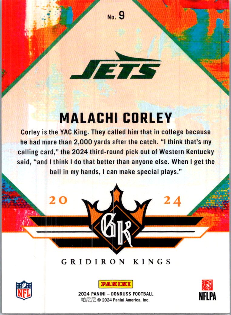 2024 Donruss Gridiron Kings Malachi Corley #9