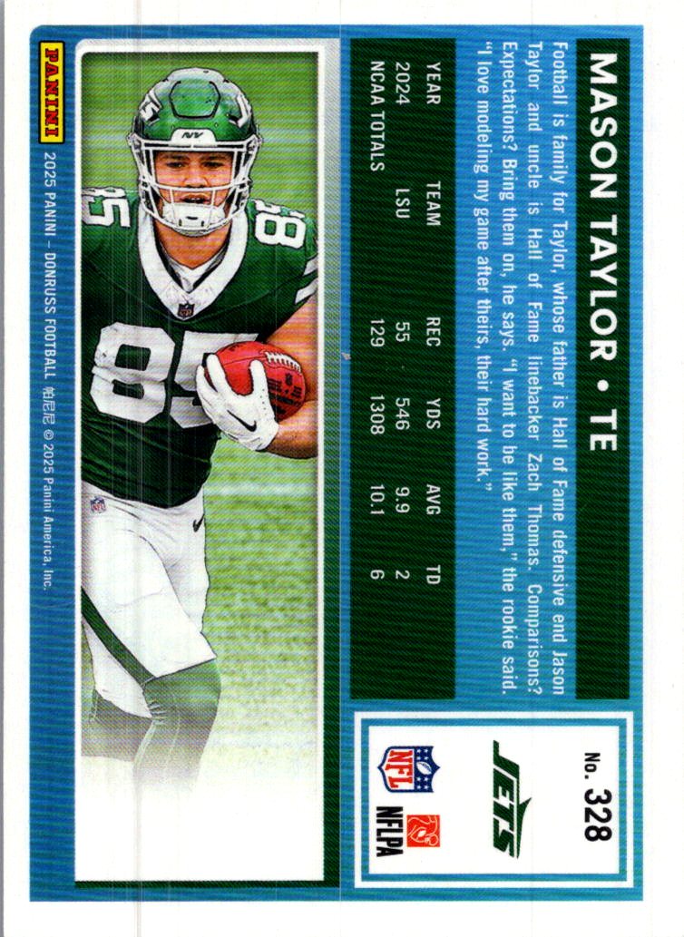 2025 Donruss Mason Taylor #328 Press Proof Red
