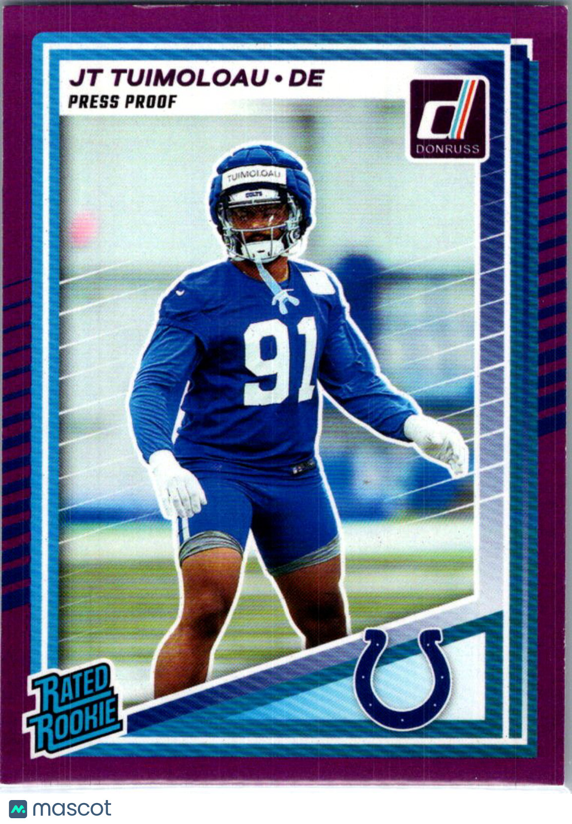 2025 Donruss Football JT Tuimoloau #398 Press Proof Purple