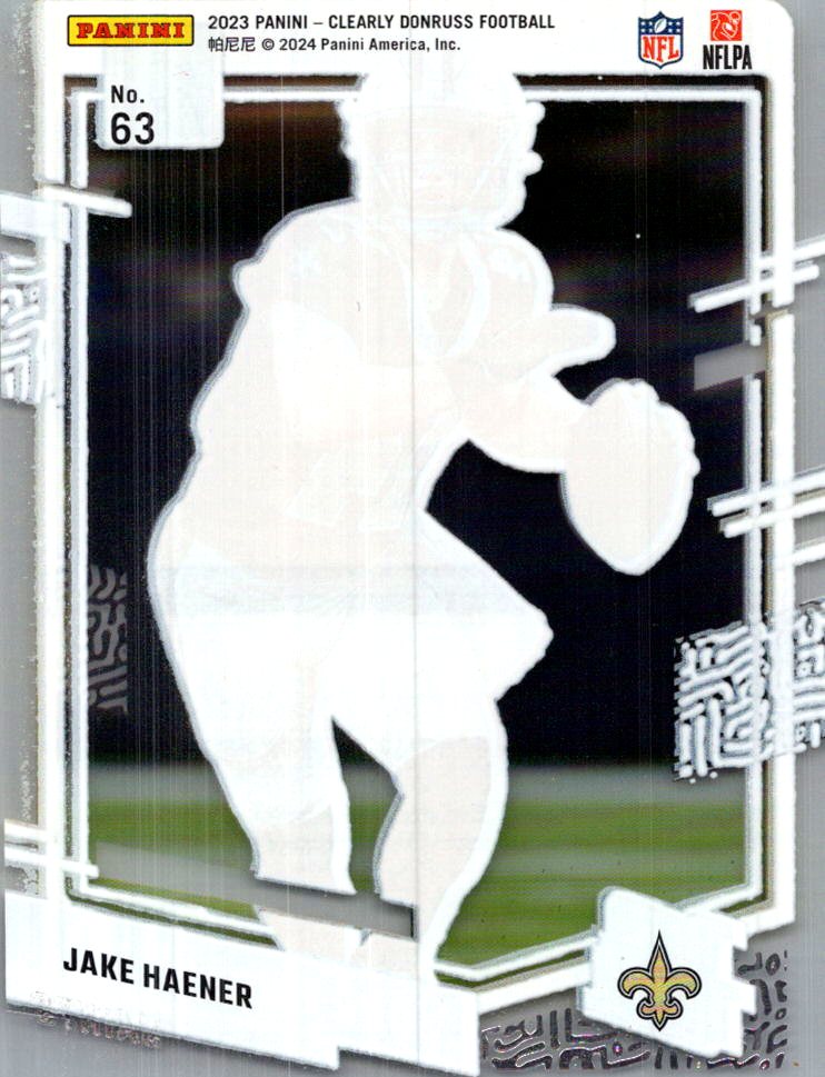 2024 Panini Clearly Donruss Football Jake Haener #63 Gold