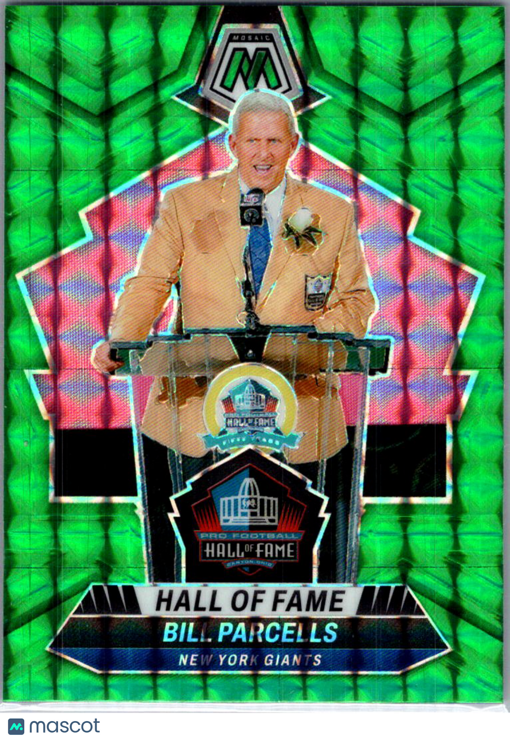2024 Panini Mosaic Football Bill Parcells #292 Green