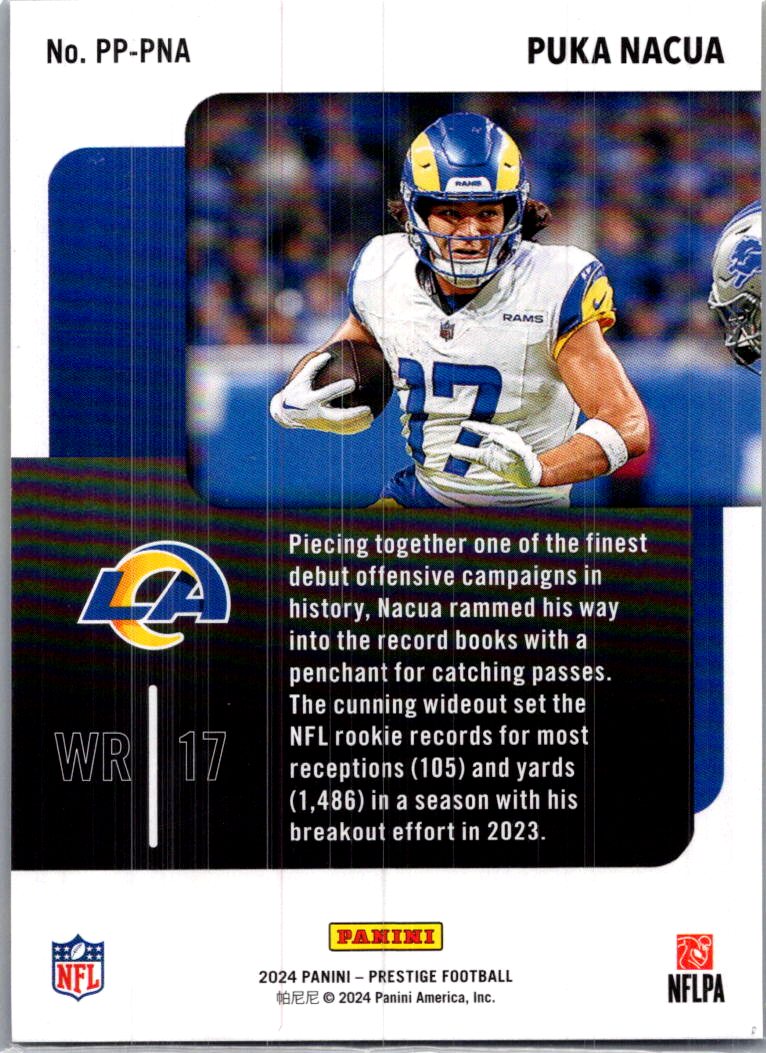 2024 Panini Prestige Prestigious Pros Puka Nacua #PP-PNA
