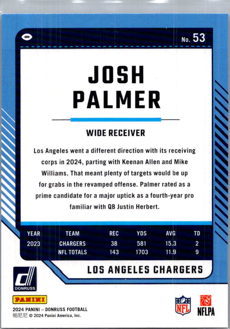 2024 Donruss Josh Palmer #53 Purple Press Proof