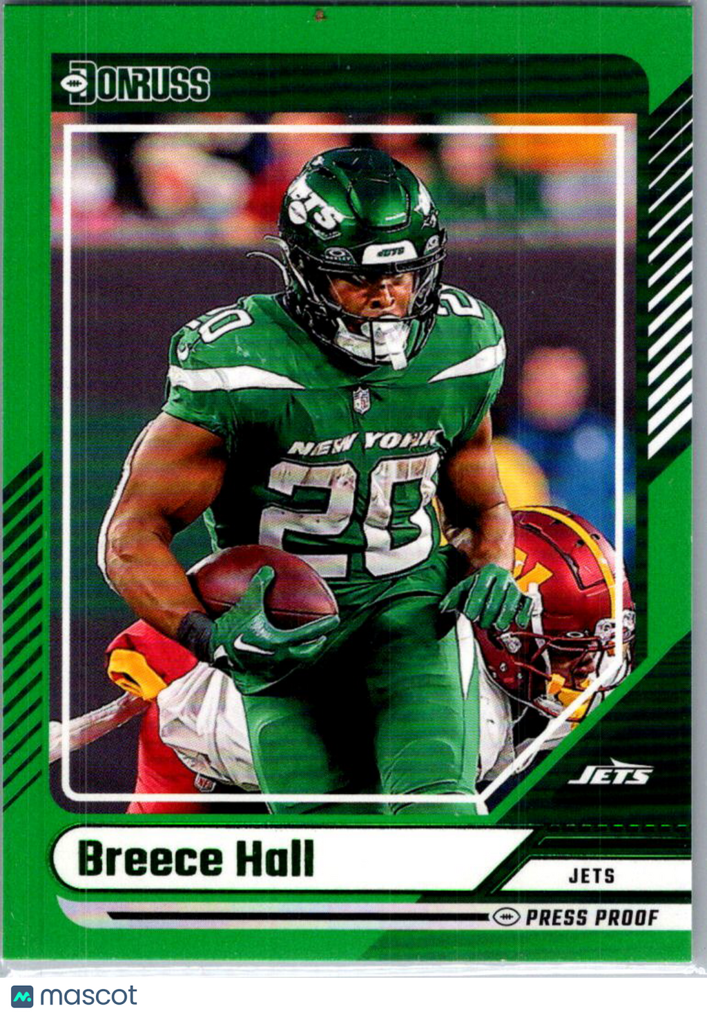 2024 Donruss Breece Hall #8 Green Press Proof
