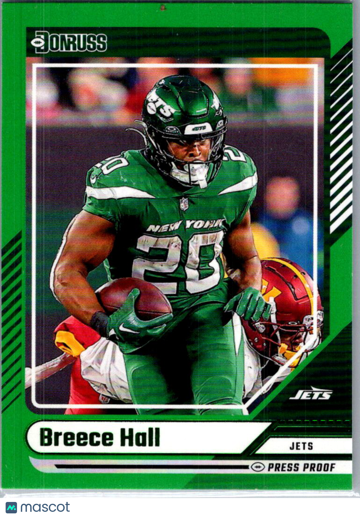 2024 Donruss Breece Hall #8 Green Press Proof