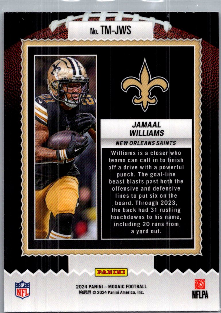 2024 Panini Mosaic Touchdown Masters Jamaal Williams #TM-JWS