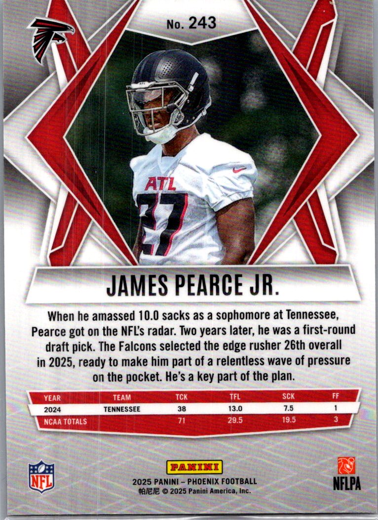 2025 Panini Phoenix James Pearce Jr. #243 RC