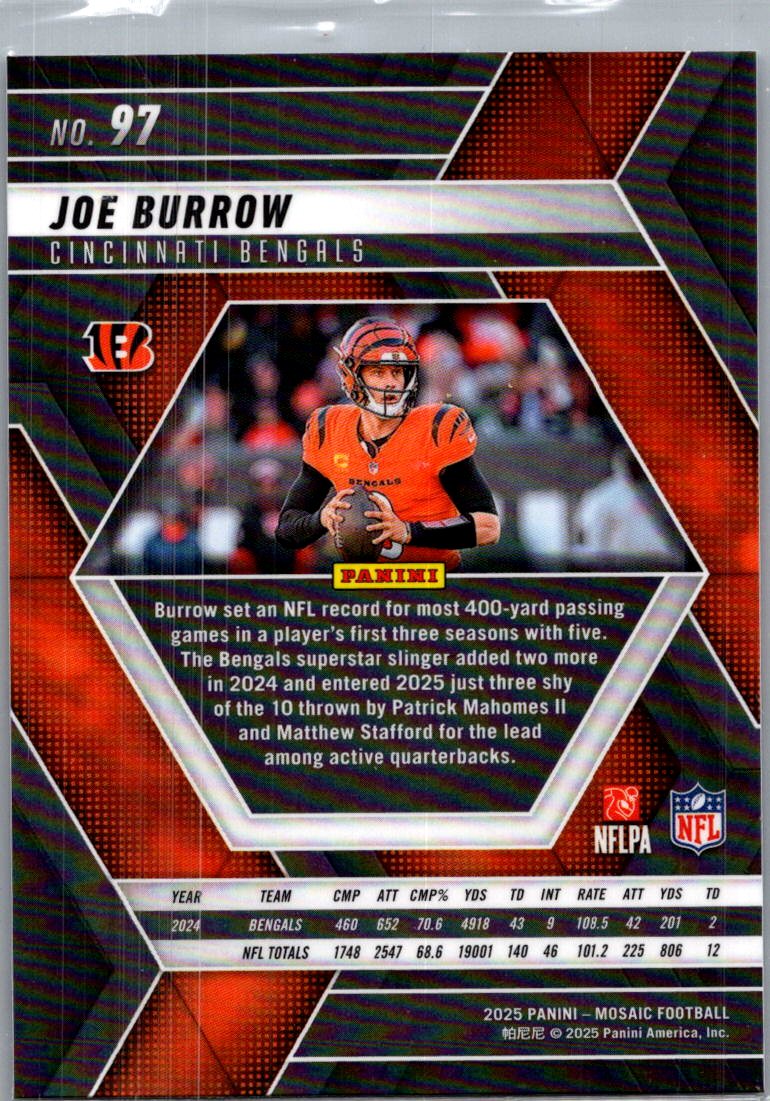 2025 Panini Mosaic Football Joe Burrow #97