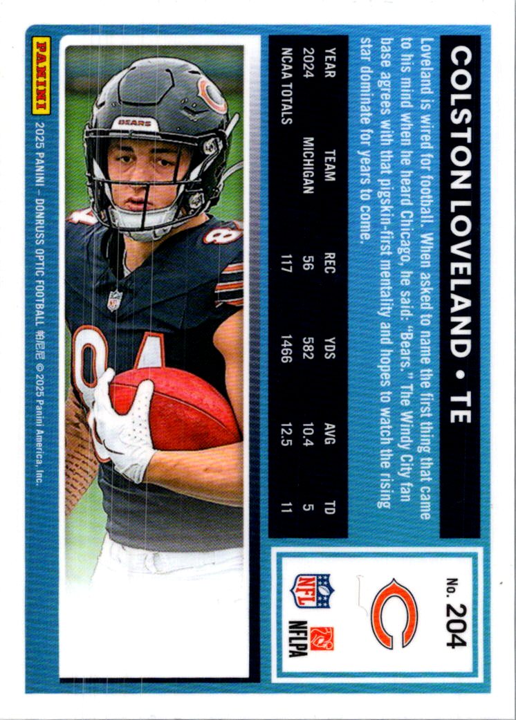 2025 Panini Donruss Optic Colston Loveland #204