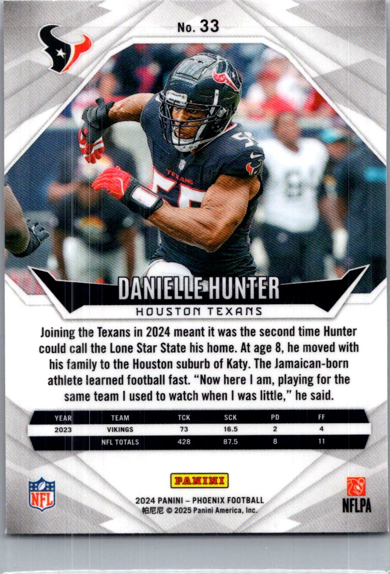 2025 Panini Phoenix Danielle Hunter #33 Orange