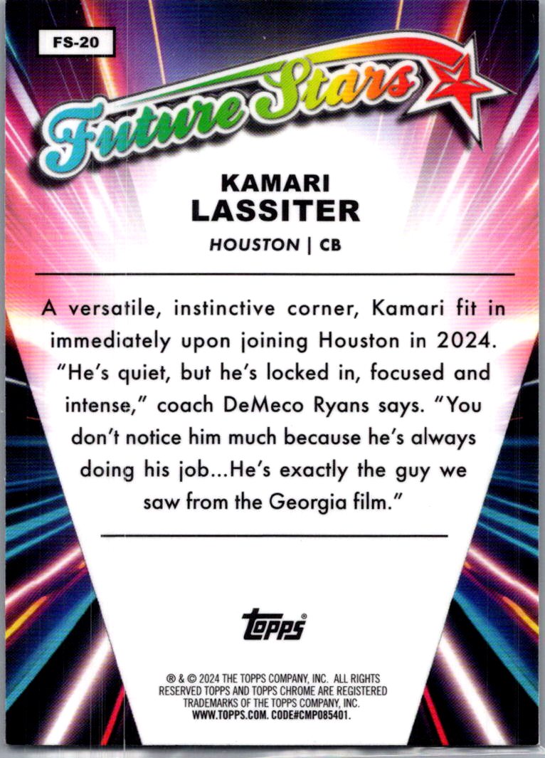 2024 Topps Chrome Future Stars Kamari Lassiter #FS-20 RC