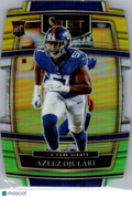 2022 Panini Select Football Azeez Ojulari #91 Lime Green Prizm RC