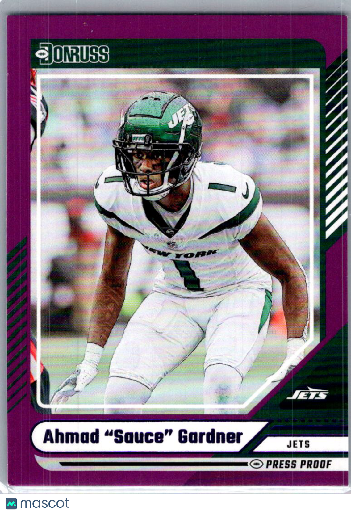 2024 Donruss Ahmad "Sauce" Gardner #42 Purple Press Proof