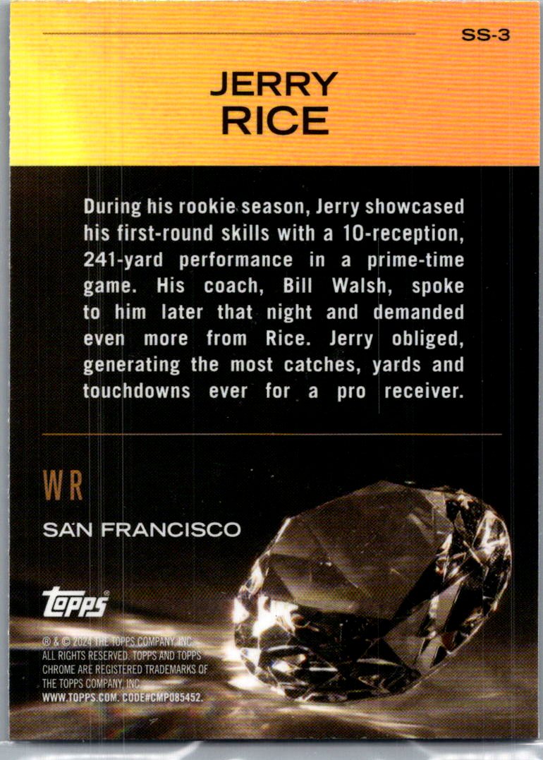 2024 Topps Chrome Sunday Swag Jerry Rice #SS-3