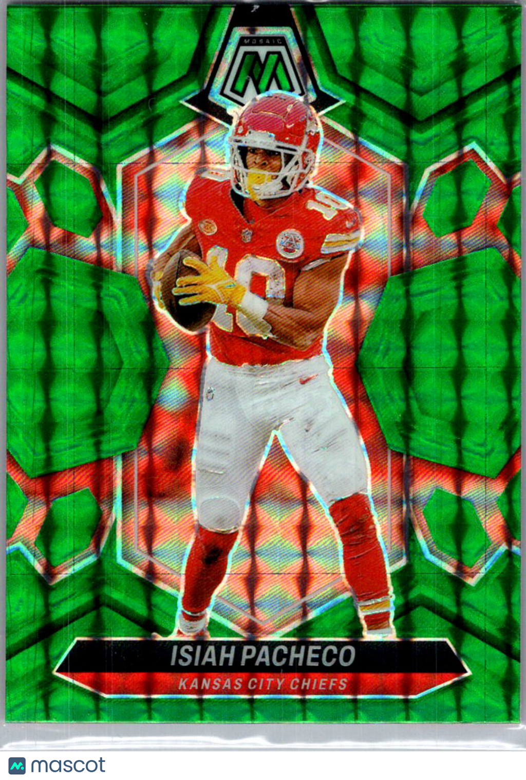 2024 Panini Mosaic Football Isiah Pacheco #107 Green