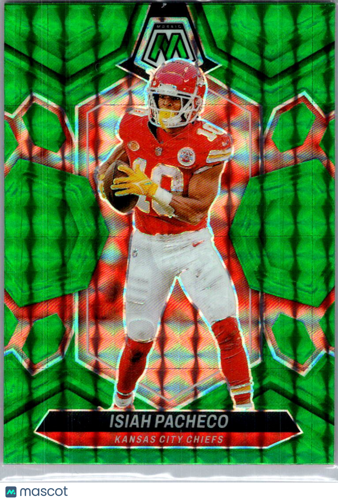 2024 Panini Mosaic Football Isiah Pacheco #107 Green
