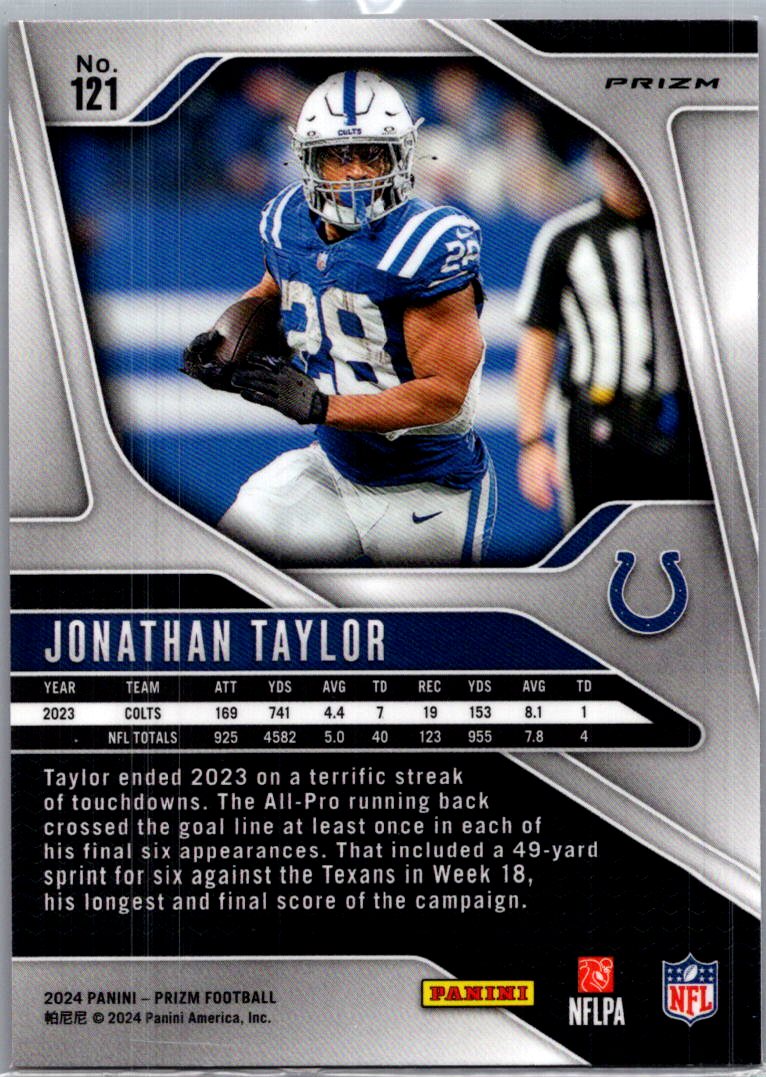 2024 Panini Prizm Jonathan Taylor #121 Pink