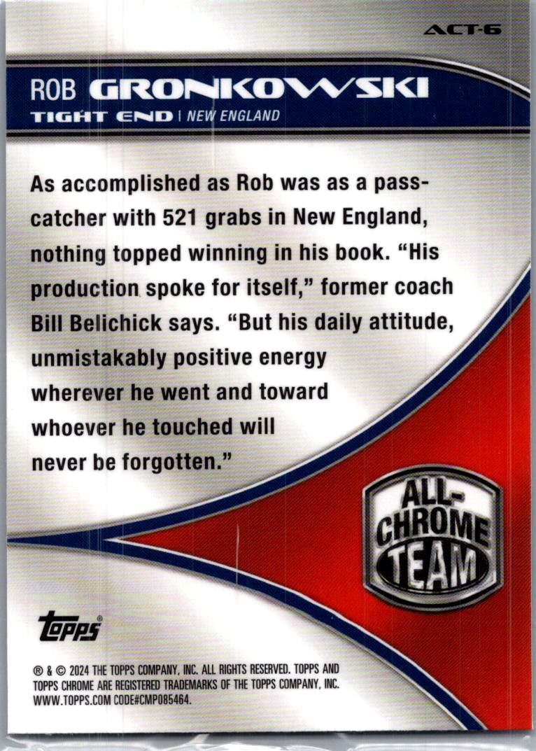 2024 Topps Chrome All-Chrome Team Rob Gronkowski #ACT-6