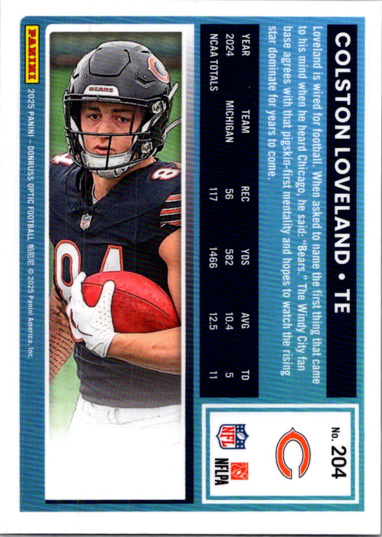 2025 Panini Donruss Optic Colston Loveland #204
