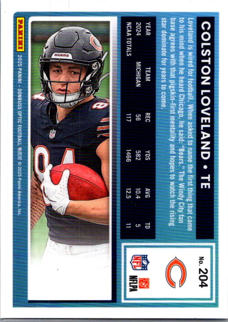 2025 Panini Donruss Optic Colston Loveland #204