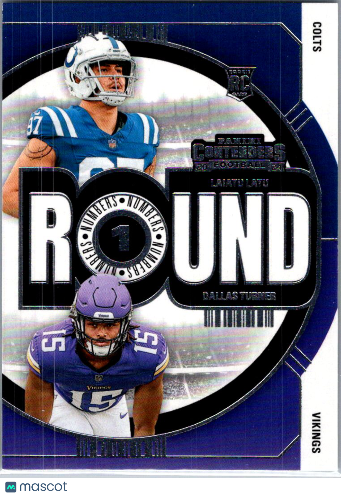 2025 Panini Contenders Football Round 1 Dallas Turner Laiatu Latu #5 RC