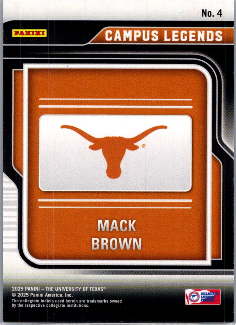 2025 Panini Contenders Campus Legends Mack Brown #4