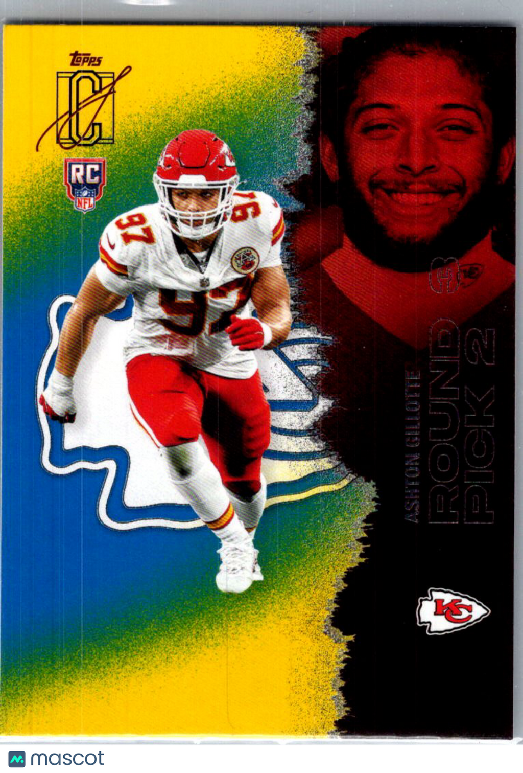 2025 Topps Chrome Ashton Gillotte #197 Yellow & Black RC