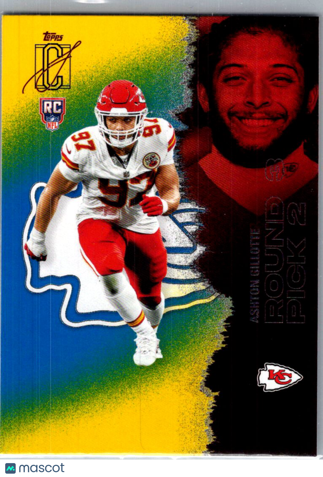2025 Topps Chrome Ashton Gillotte #197 Yellow & Black RC