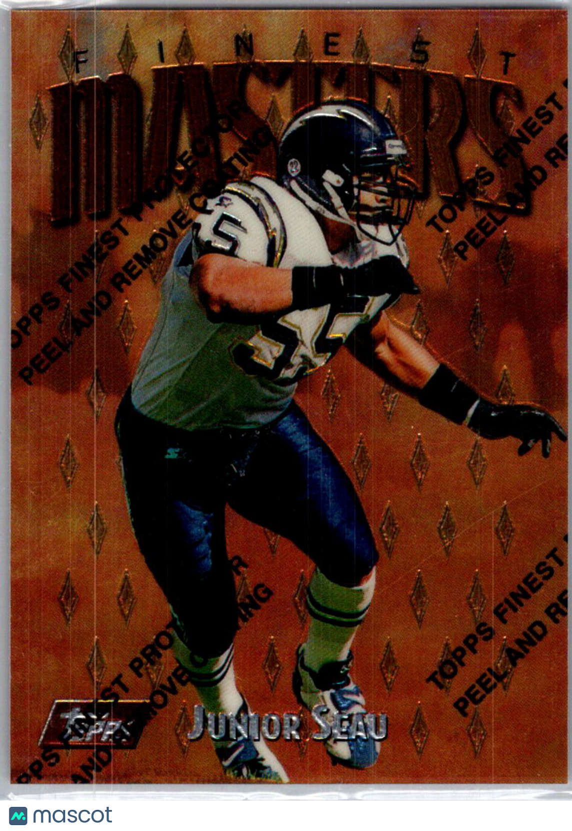 1997 Topps Finest Masters Junior Seau #M17 Bronze With Protective Coating