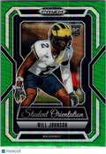 2025 Panini Prizm Draft Picks Student Orientation Will Johnson #18 Green RC