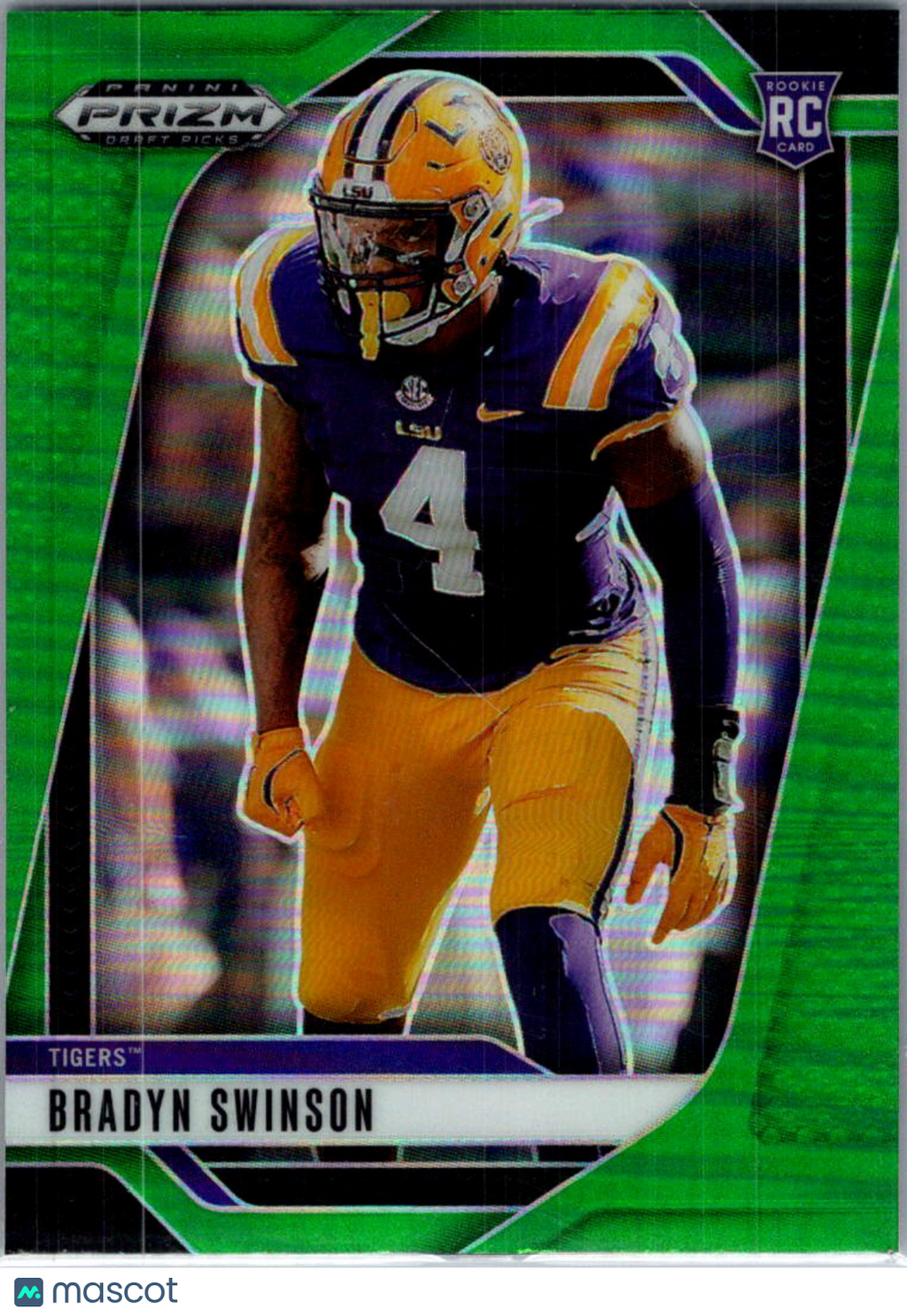2025 Panini Prizm Draft Picks Bradyn Swinson #52 Green RC