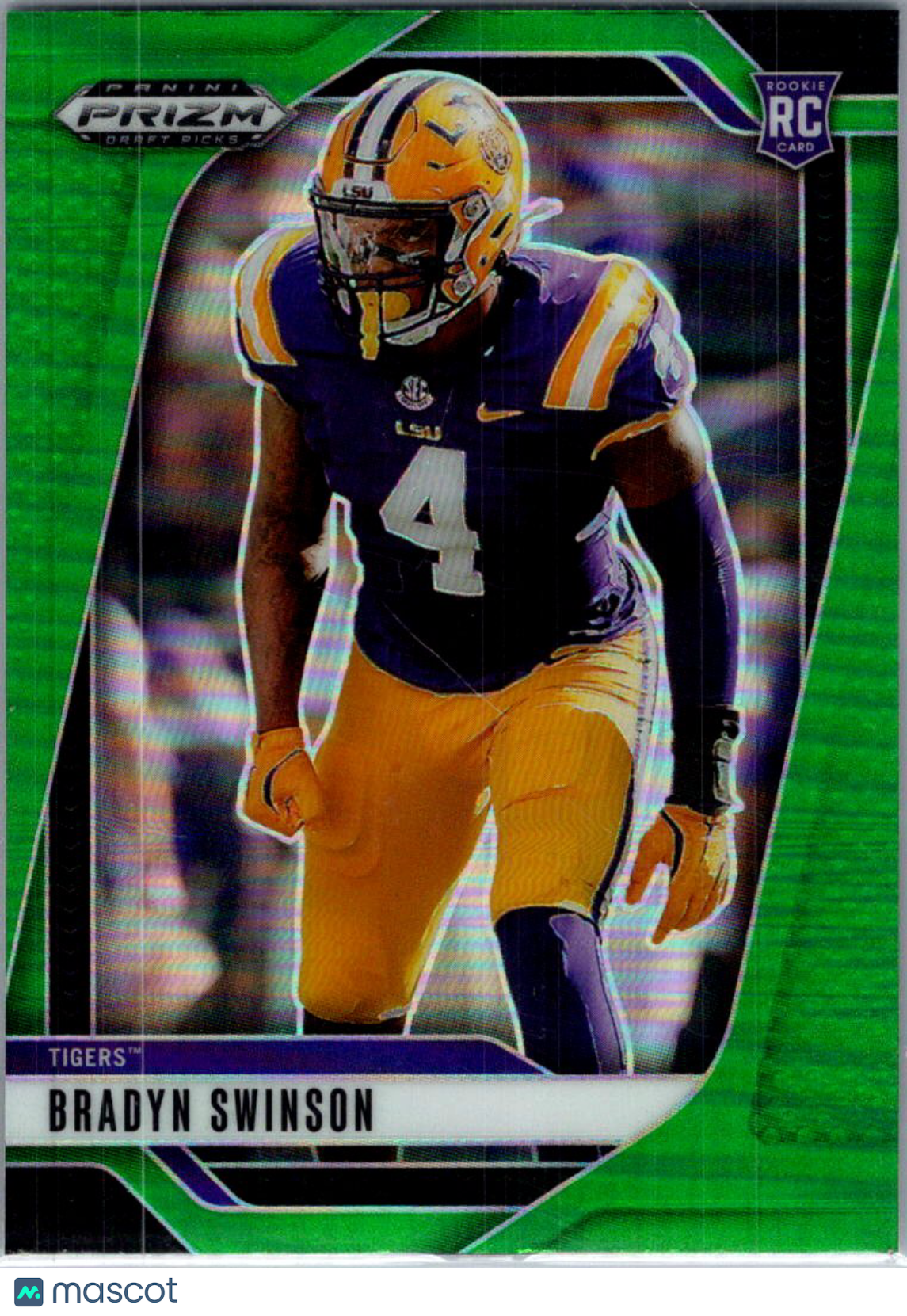 2025 Panini Prizm Draft Picks Bradyn Swinson #52 Green RC