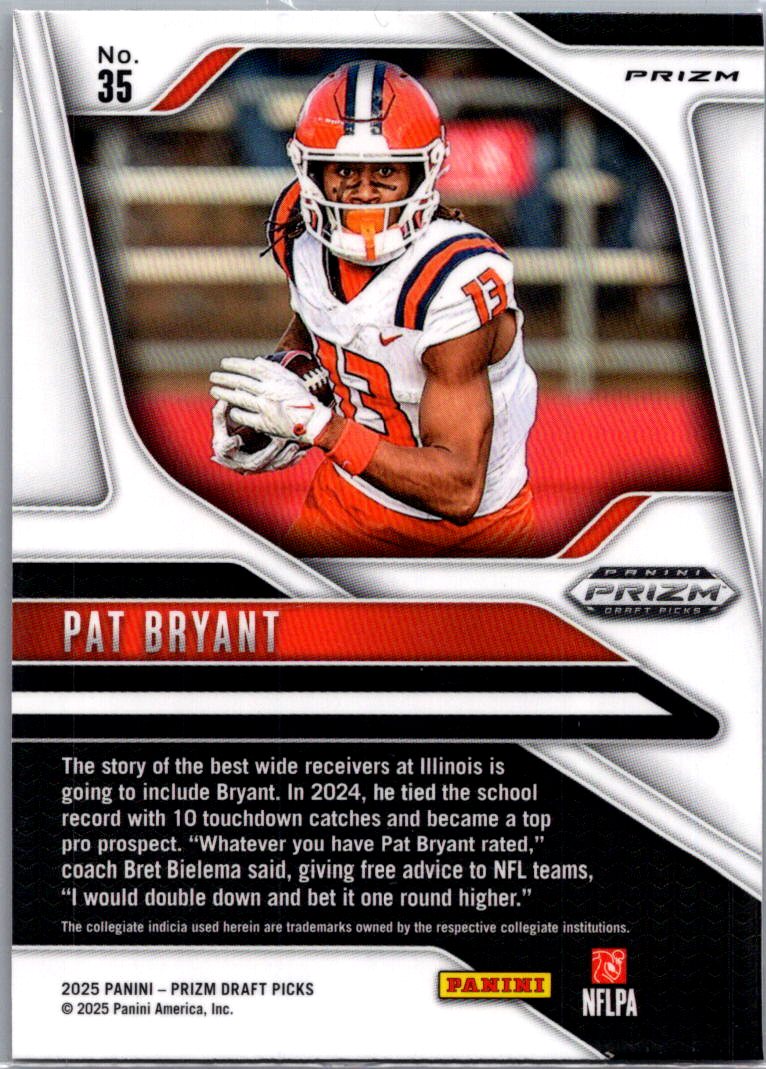 2025 Panini Prizm Draft Picks Pat Bryant #35 Purple Wave RC