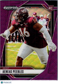 2025 Panini Prizm Draft Picks Aeneas Peebles #145 Purple Wave RC