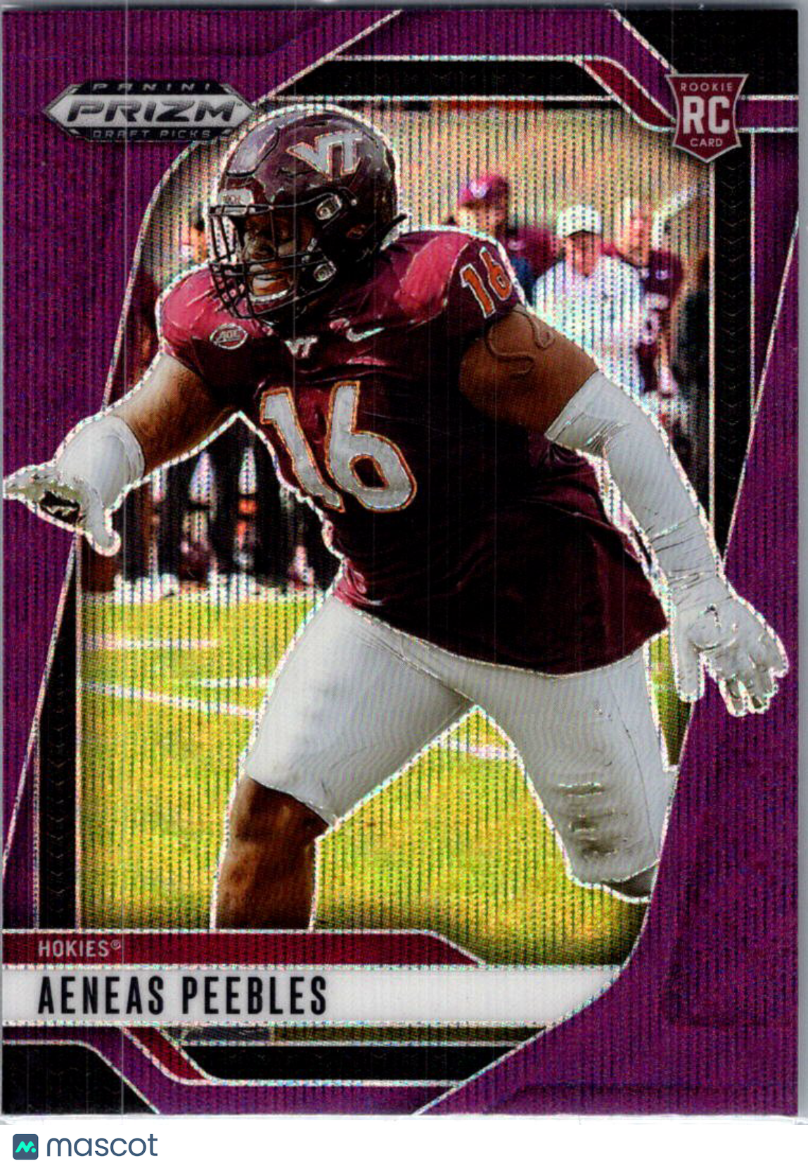 2025 Panini Prizm Draft Picks Aeneas Peebles #145 Purple Wave RC