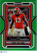 2025 Panini Prizm Draft Picks Student Orientation Mykel Williams #24 Green RC