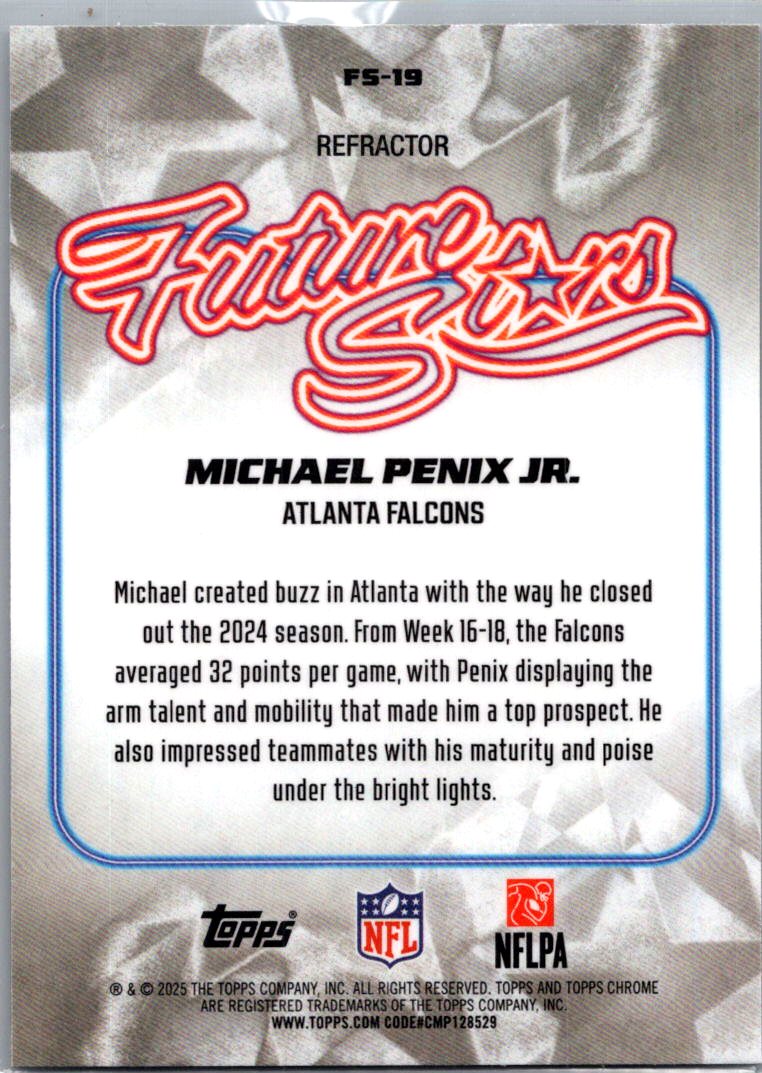2025 Topps Chrome Future Stars Michael Penix Jr. #FS-19 Refractor